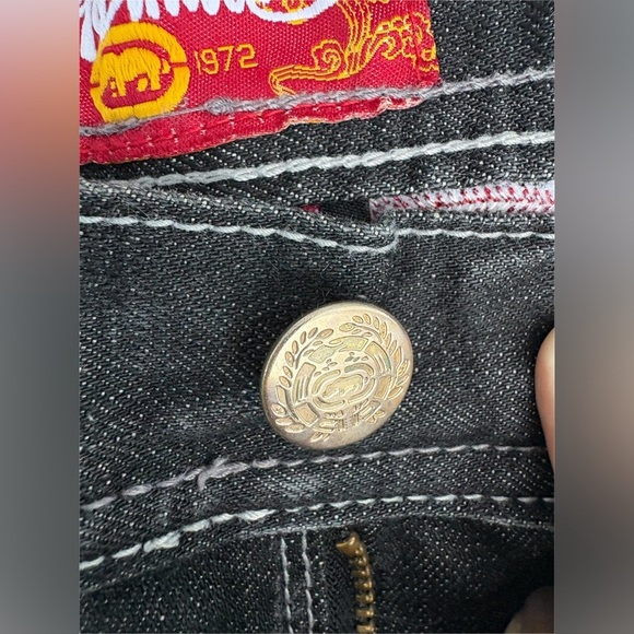 VTG Y2k Ecko Unltd Embroidered Dragon Skater Grunge Baggy Straight Leg 32W X42L - Picture 14 of 16